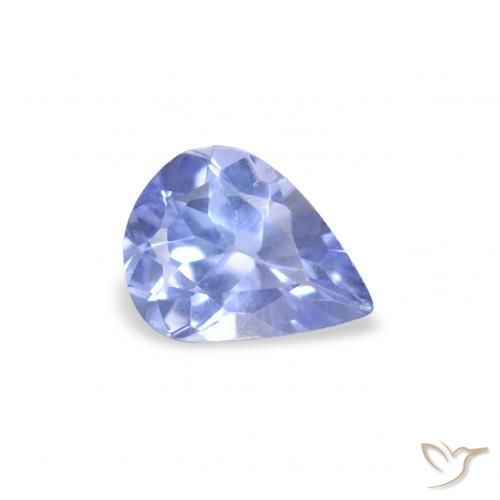 Tanzanite Blu pastello naturale da 0.34 ct, Forma a pera, VS