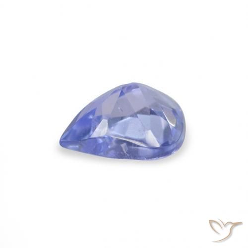 Tanzanite Blu pastello naturale da 0.34 ct, Forma a pera, VS