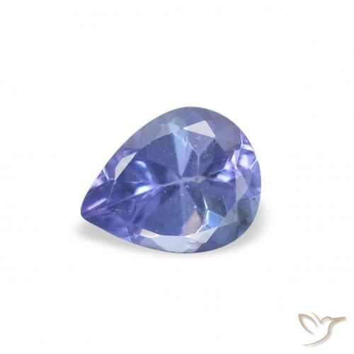 Tanzanite Blu intenso naturale da 0.31 ct, Forma a pera, VS