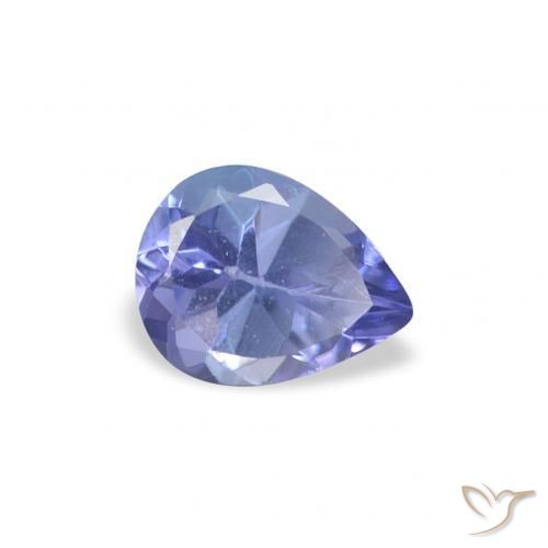 Tanzanite Blu intenso naturale da 0.31 ct, Forma a pera, VS