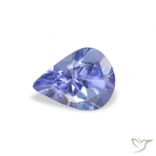0.32ct Naturale Viola elettrico blu Tanzanite, Forma a pera, VS