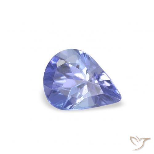 Tanzanite Viola elettrico blu naturale da 0.32 ct, Forma a pera, VS
