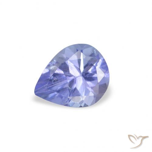 Tanzanite Viola elettrico blu naturale da 0.33 ct, Forma a pera, VS