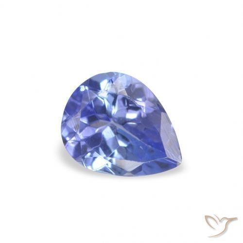 Tanzanite Blu naturale da 0.35 ct, Forma a pera, VS