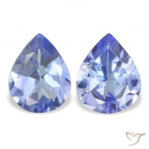 0.57ctw Naturale Viola elettrico blu Tanzanite, Forma a pera, VS