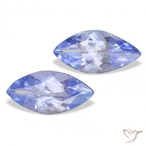 Gemme di Tanzanite Blu intenso naturale da 0.64 ct, Taglio marquise, VS