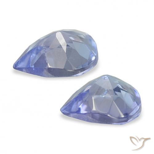 Gemme di Tanzanite Blu pastello naturale da 0.64 ct, Forma a pera, VS