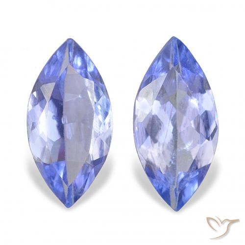 0.64ctw Naturale Blu pastello Tanzanite, Taglio marquise, VS