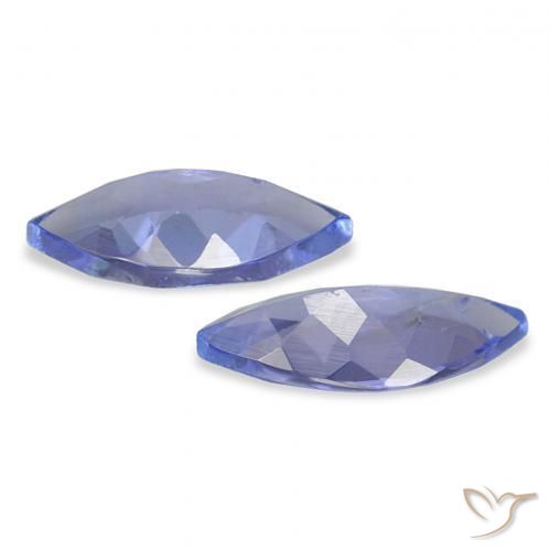 Gemme di Tanzanite Blu pastello naturale da 0.64 ct, Taglio marquise, VS