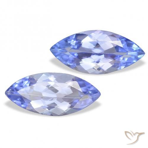 Gemme di Tanzanite Azzurro naturale da 0.59 ct, Taglio marquise, VS