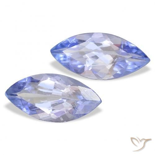 Gemme di Tanzanite Blu pastello naturale da 0.67 ct, Taglio marquise, VS