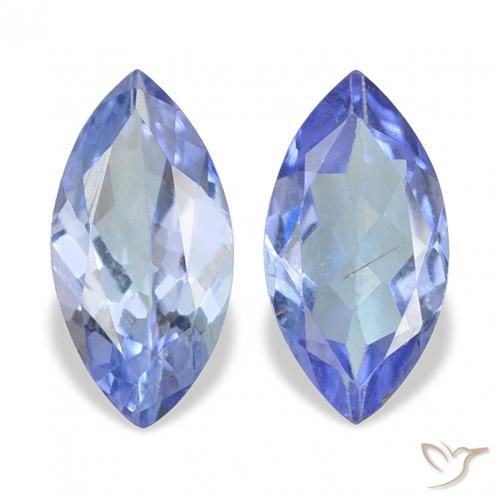 0.72ctw Naturale Blu pastello Tanzanite, Taglio marquise, VS