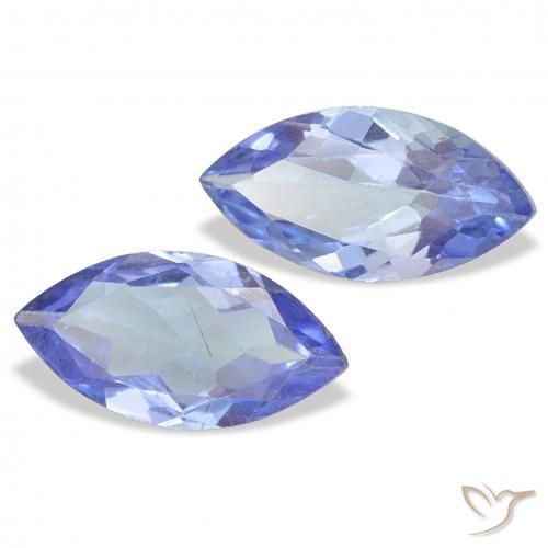 Gemme di Tanzanite Blu pastello naturale da 0.72 ct, Taglio marquise, VS