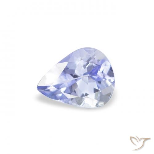 0.39ct Naturale Blu pastello Tanzanite, Forma a pera, VS