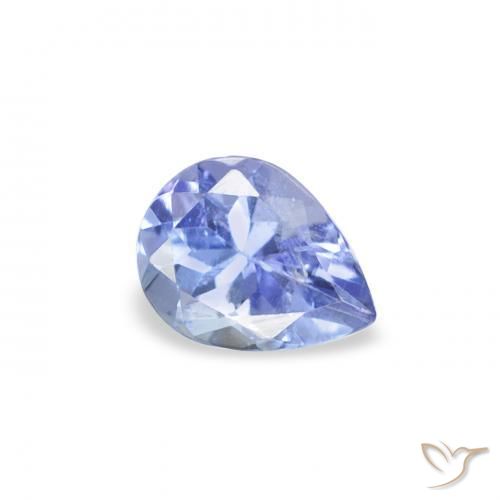 Tanzanite Blu pastello naturale da 0.36 ct, Forma a pera, VS
