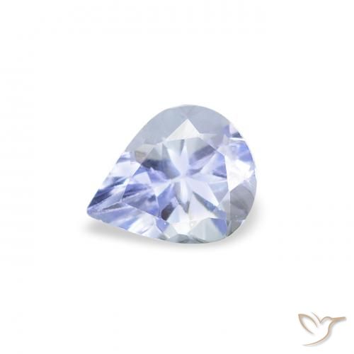 0.35ct Naturale Blu pastello Tanzanite, Forma a pera, VS