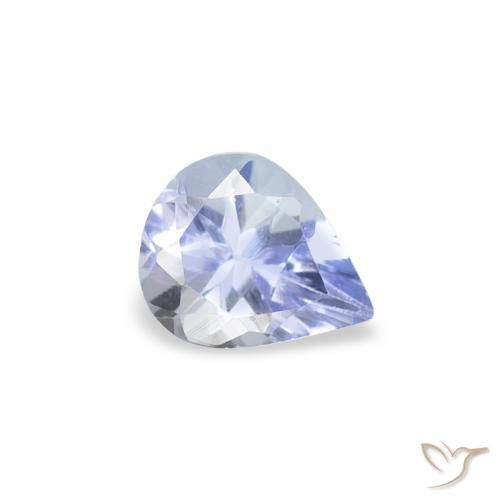 Tanzanite Blu pastello naturale da 0.35 ct, Forma a pera, VS