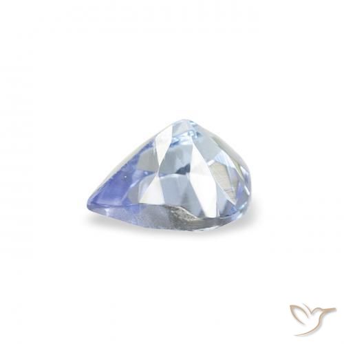 Tanzanite Blu pastello naturale da 0.35 ct, Forma a pera, VS