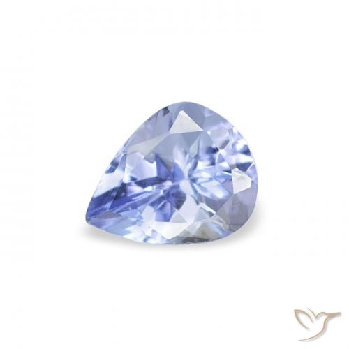 0.43ct Naturale Blu pastello Tanzanite, Forma a pera, VS