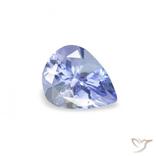 Tanzanite Blu pastello naturale da 0.43 ct, Forma a pera, VS