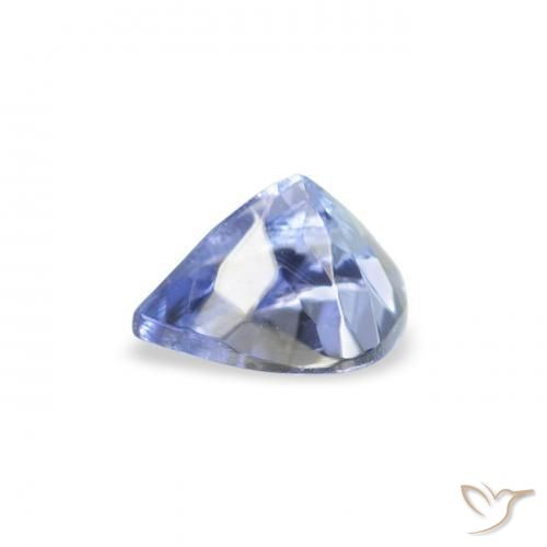 Tanzanite Blu pastello naturale da 0.43 ct, Forma a pera, VS