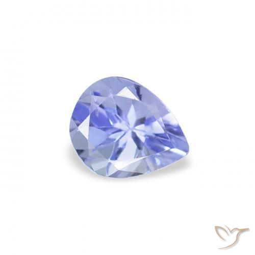 Tanzanite Blu pastello naturale da 0.40 ct, Forma a pera, VS