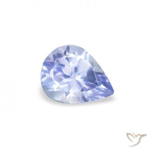 Tanzanite Blu pastello naturale da 0.37 ct, Forma a pera, VS