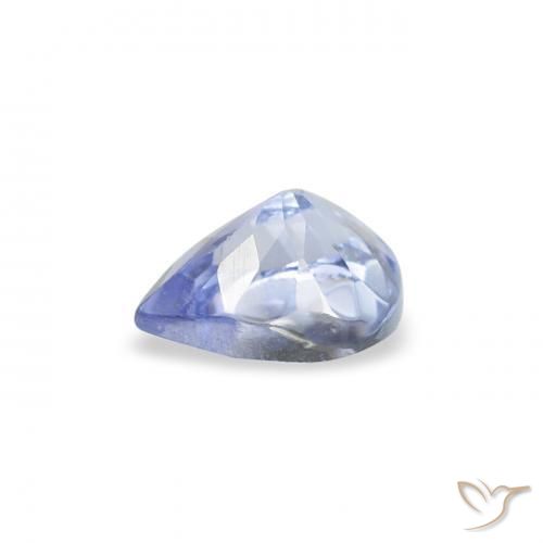 Tanzanite Blu pastello naturale da 0.37 ct, Forma a pera, VS