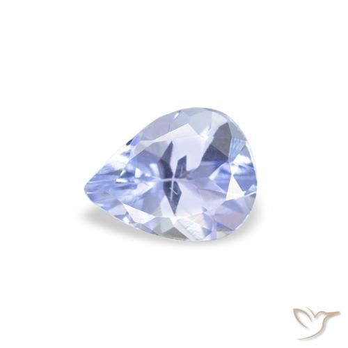 Tanzanite Blu pastello naturale da 0.31 ct, Forma a pera, VS