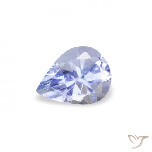 Tanzanite Blu pastello naturale da 0.37 ct, Forma a pera, VS