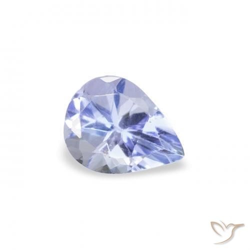 Tanzanite Blu pastello naturale da 0.37 ct, Forma a pera, VS