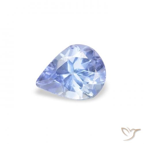 Tanzanite Blu pastello naturale da 0.34 ct, Forma a pera, VS