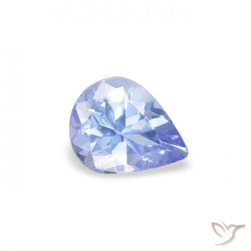 Tanzanite Blu pastello naturale da 0.34 ct, Forma a pera, VS