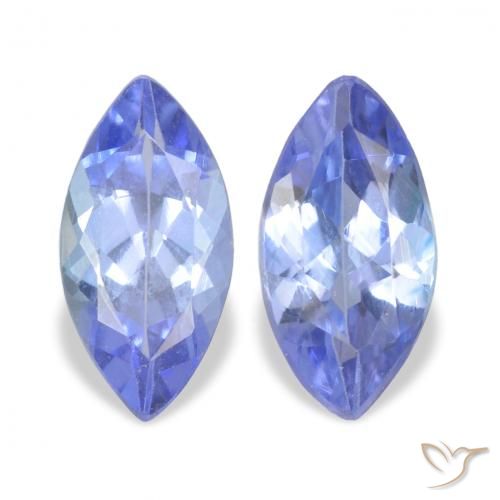 0.74ctw Naturale Viola elettrico blu Tanzanite, Taglio marquise, VVS-VS