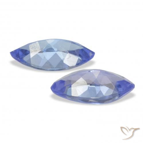 Gemme di Tanzanite Viola elettrico blu naturale da 0.74 ct, Taglio marquise, VVS-VS