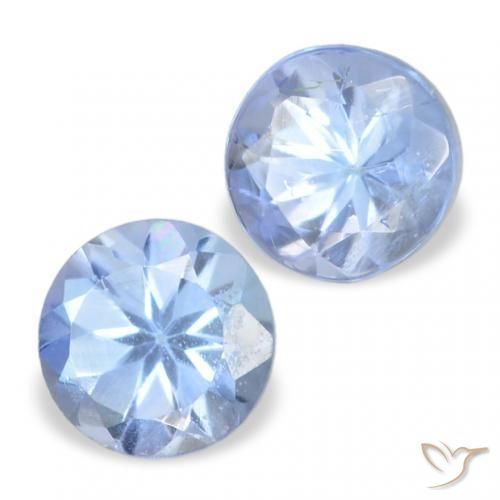 Gemme di Tanzanite Blu pastello naturale da 0.33 ct, Rotondo, VS