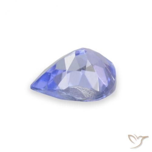Tanzanite Azzurro naturale da 0.32 ct, Forma a pera, VVS-VS