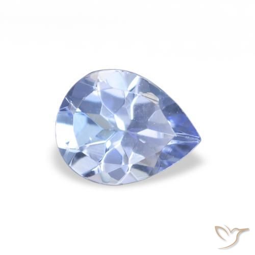 Tanzanite Azzurro naturale da 0.35 ct, Forma a pera, VVS-VS