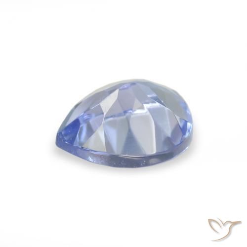 Tanzanite Azzurro naturale da 0.35 ct, Forma a pera, VVS-VS