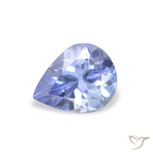 0.33ct Naturale Blu pastello Tanzanite, Forma a pera, VVS-VS
