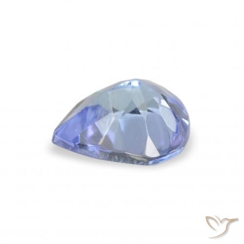 Tanzanite Blu pastello naturale da 0.33 ct, Forma a pera, VVS-VS