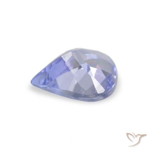 Tanzanite Blu pastello naturale da 0.30 ct, Forma a pera, VVS-VS