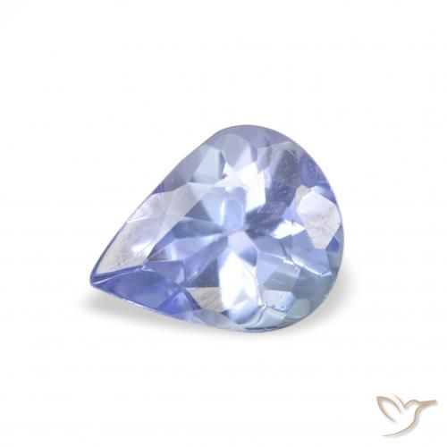0.34ct Naturale Blu pastello Tanzanite, Forma a pera, VS