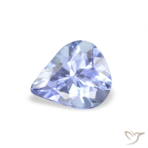0.29ct Naturale Blu pastello Tanzanite, Forma a pera, VS