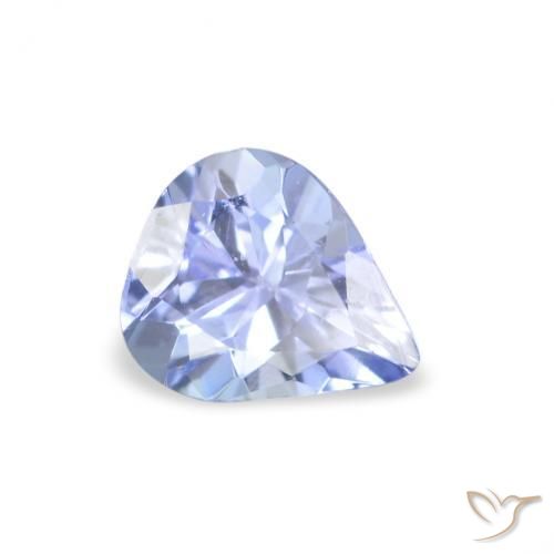 Tanzanite Blu pastello naturale da 0.29 ct, Forma a pera, VS