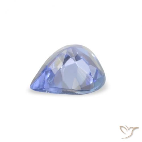Tanzanite Blu pastello naturale da 0.29 ct, Forma a pera, VS
