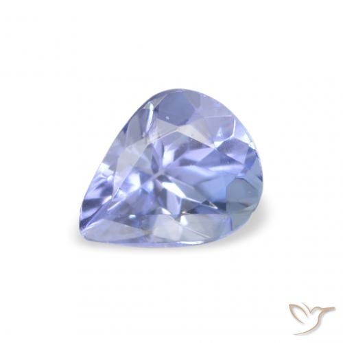 Tanzanite Blu pastello naturale da 0.34 ct, Forma a pera, VS
