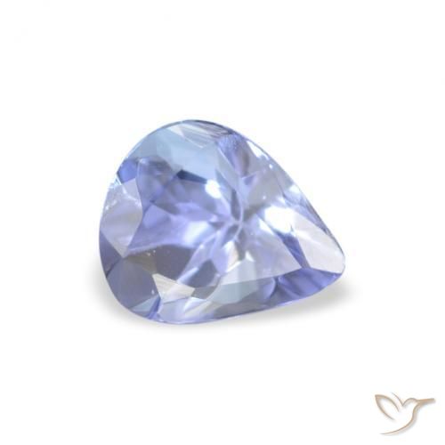 Tanzanite Blu pastello naturale da 0.34 ct, Forma a pera, VS