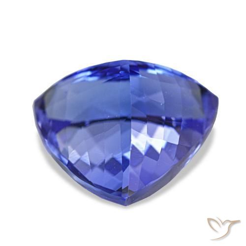 Tanzanite Blue violetto scuro naturale da 5.49 ct, Taglio trillion, IF