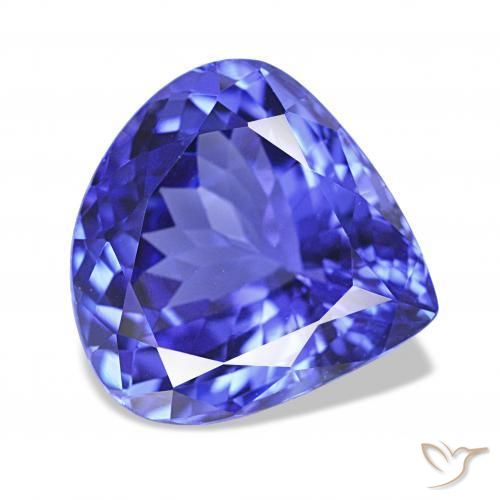 Tanzanite Blue violetto scuro naturale da 4.80 ct, Forma a pera, VVS